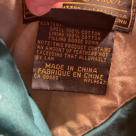 VTG Eddie Bauer Quilt Lined Goose Down Vest Canvas Field Chore Hunting Mens M - Picture 11 of 16